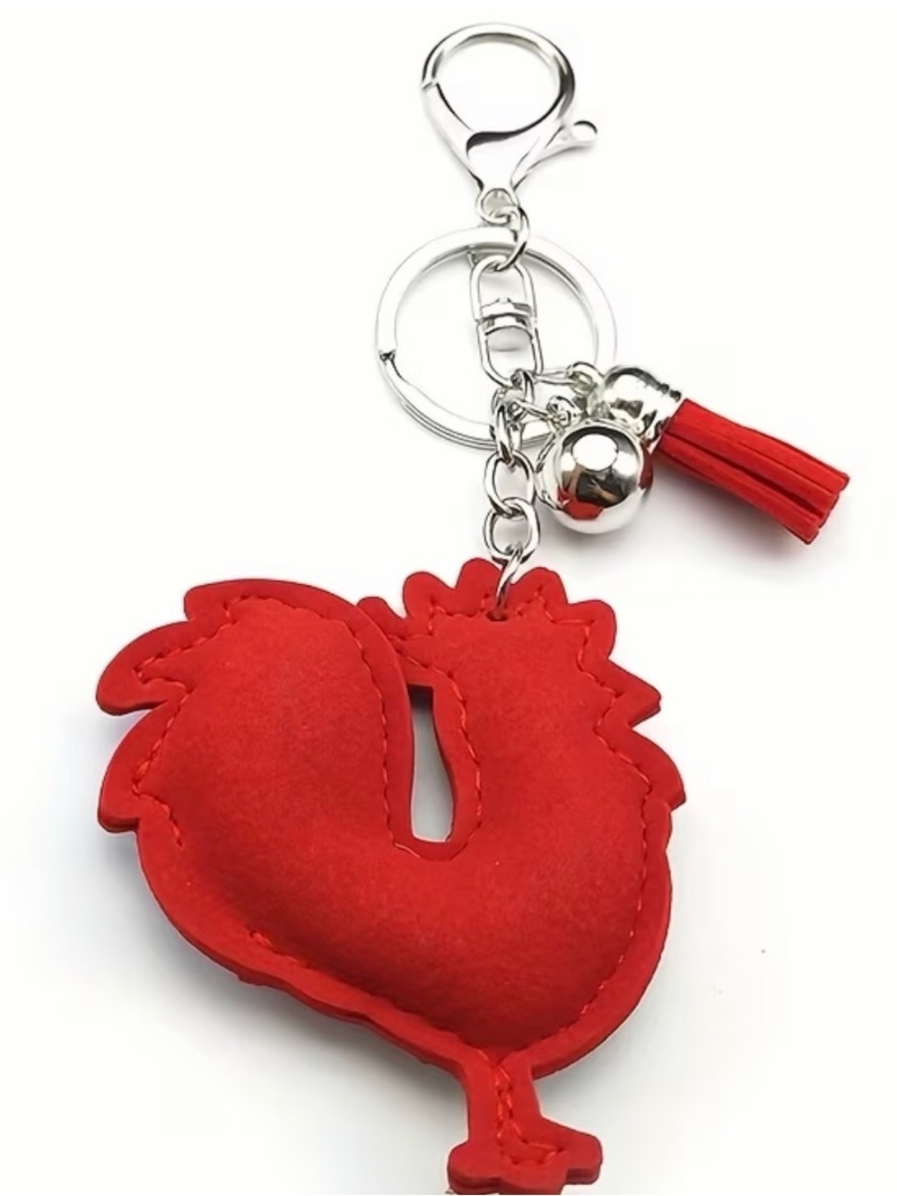 BOUTIQUE RHINESTONE ROOSTER KEYCHAIN/BAG ACCESSORY - Picture 3 of 4